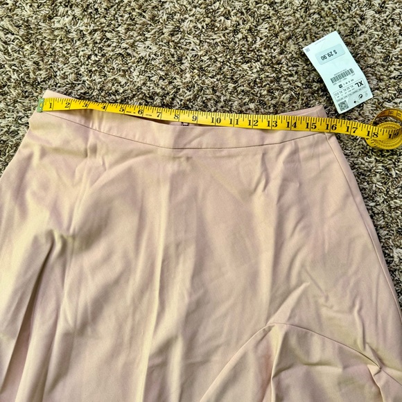NWT Zara Cape-Like Asymmetric Skirt in Beige Pink Color - Picture 9 of 10
